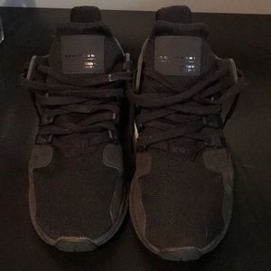 All black Adidas EQT